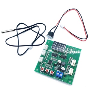 2CH 4ワイヤーLEDデジタルPWMモータースピードコントローラーファン温度コントローラーPCファンサーモスタットブザーアラームDC 12V 24V 50cm - Product Image 3