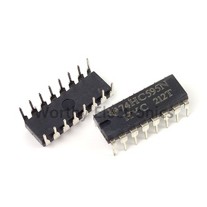 Circuitos integrados entrada serial de 8 bits/salida paralela marca de registro 74HC595N 74HC595 DIP-16 SN74HC595N, piezas electrónicas