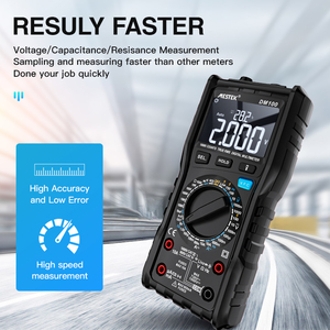 DM100 dijital multimetre yüksek hızlı akıllı çift çekirdekli t-rms ncv'deki sıcaklık multimetre anti-yanık sigorta Alarm multimetreler - Product Image 3