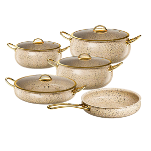 Bán buôn 12-mảnh thép không gỉ <span class=keywords><strong>Cookware</strong></span> Set với kính có nắp đậy không độc hại đồ dùng nhà bếp cảm ứng nấu ăn chậu chảo - Product Image 4