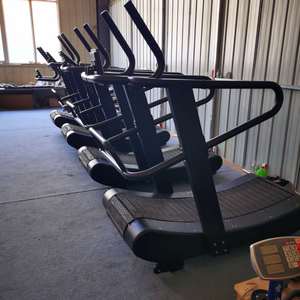 Attrezzature da palestra commerciali attrezzature sportive woodway non alimentate autoalimentate senza motore manuale curva curva meccanica tapis roulant per palestra club - Product Image 5