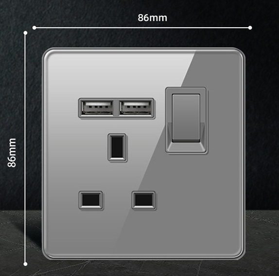 3pin Universa socket + 2 usb