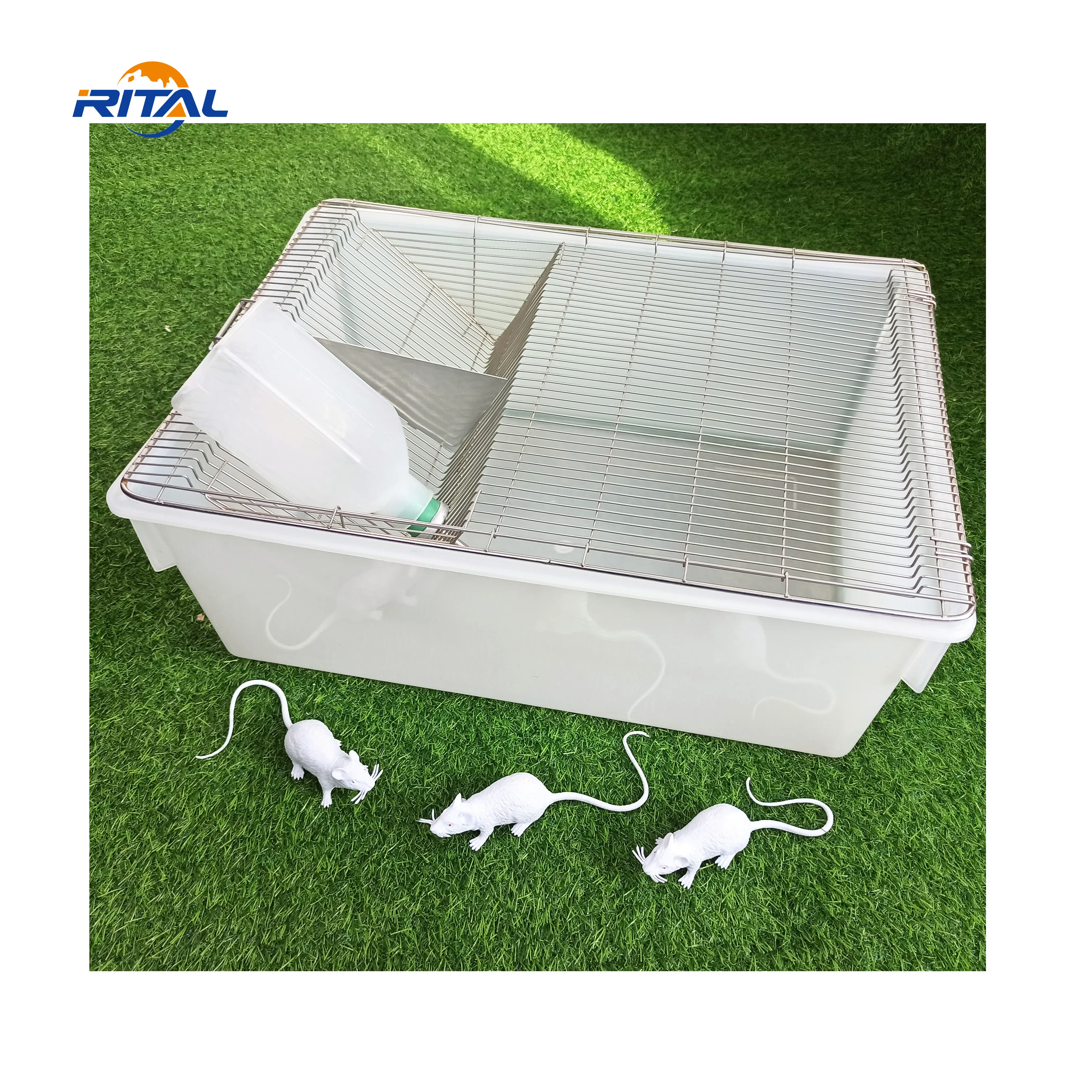 Tubs de plástico para animales, ratones roedores de laboratorio de PVC, jaula para cría de ratones, mascotas grandes, venta al por mayor