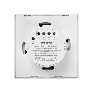 SONOFF T2 EU 2C TX Wifi/RF Remote <strong>Control</strong> Power Switch 2 Gang Wall Touch Light Switch Smart Home Home <strong>Automation</strong> <strong>System</strong> - Product Image 4