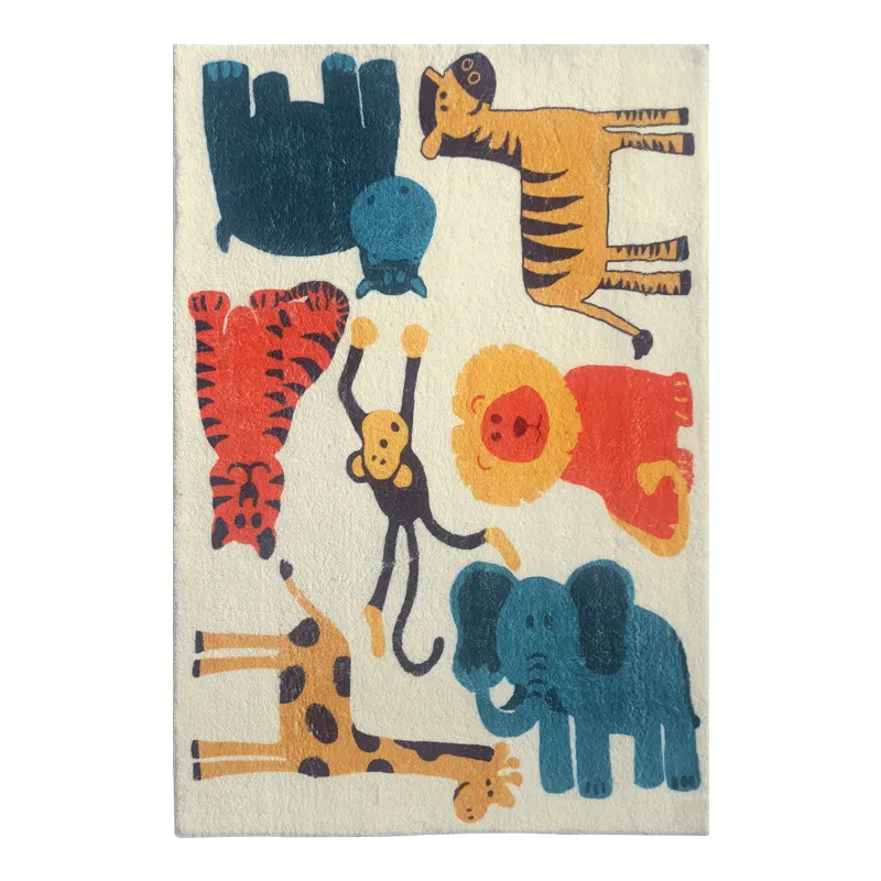 Chambre d'enfant tapis en peluche duveteux espacement tapis mignon 3d enfants grand tapis amusant tapis et tapis salon