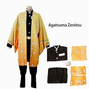 全套日本动漫杀魔者角色扮演服装Tanjirou <span class=keywords><strong>Zenitsu</strong></span> Tomioka Rengoku Nezuko角色扮演服装