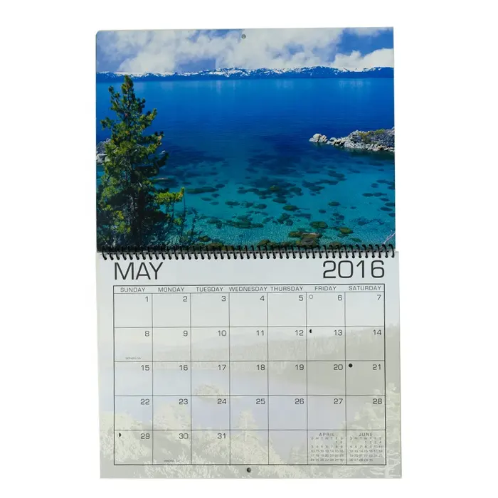 Calendario de pared para oficina, personalizado, especial, impreso, espiral, 2022
