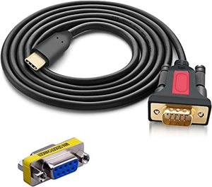 Oem <span class=keywords><strong>USB</strong></span> Loại C để RS232 DB9 nối tiếp (9-pin) chuyển đổi bộ chuyển đổi cáp 5Ft với một Nam để kết nối nữ tương thích với Mac - Product Image 1