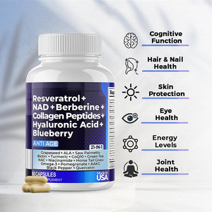 OEM High Purity Resveratrol Capsules 98% Trans-Reservatrol Capsules Resveratrol Supplement