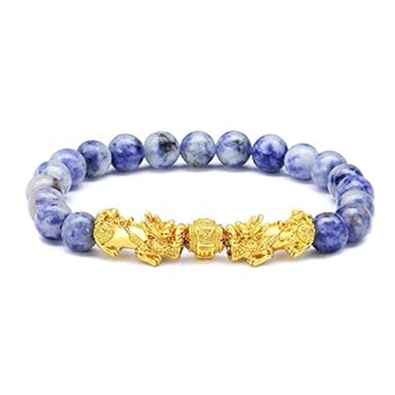 สร้อยข้อมือปี่เซียะหินอเมซอนสีเขียว