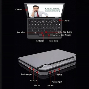 A7小型ラップトップ7インチHD IPSタッチスクリーンハンドヘルドコンピュータ16GB RAM Celeron N100クアッドコアWindows 11ポケットPCミニノートパソコン - Product Image 2