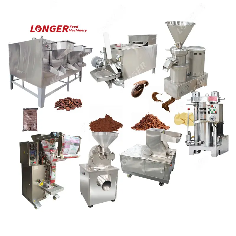 Trade Assurance Supplier Cocoa Butter Making Equipment Roasting Machinery Cocoa Bean Butter Processing Line