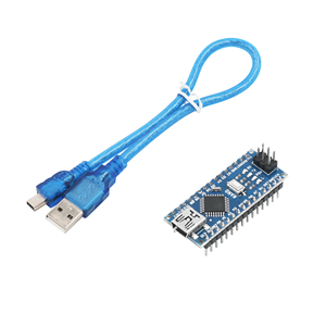 Nano 3.0 ATmega328P 5V16MhzコントローラーボードCH340USBドライバーMINIUSB Nano V3.0、Arduinoと互換性のあるケーブル付き - Product Image 1