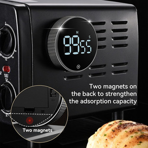 Large <strong>LED</strong> Display Rotatable Countdown Magnetic Cooking <strong>Timer</strong> Round Black Digital Kitchen <strong>Timer</strong> - Product Image 5
