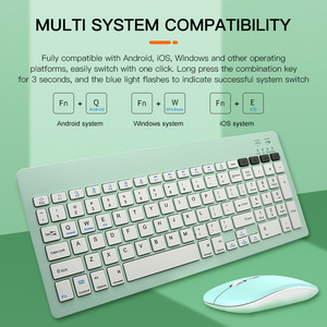 Wholesale Compact Dual Mode Magic Multimedia Rechargeable <strong>Multi</strong> Channels Slim Wireless <strong>Keyboard</strong> <strong>and</strong> <strong>Mouse</strong> Set for Tablet - Product Image 4