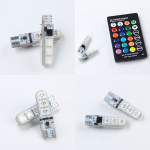 T10 Led Canbus ampul araba iç Led Remote RGB çakarlı lamba uzaktan kumanda ile 12V Controller - Product Image 6