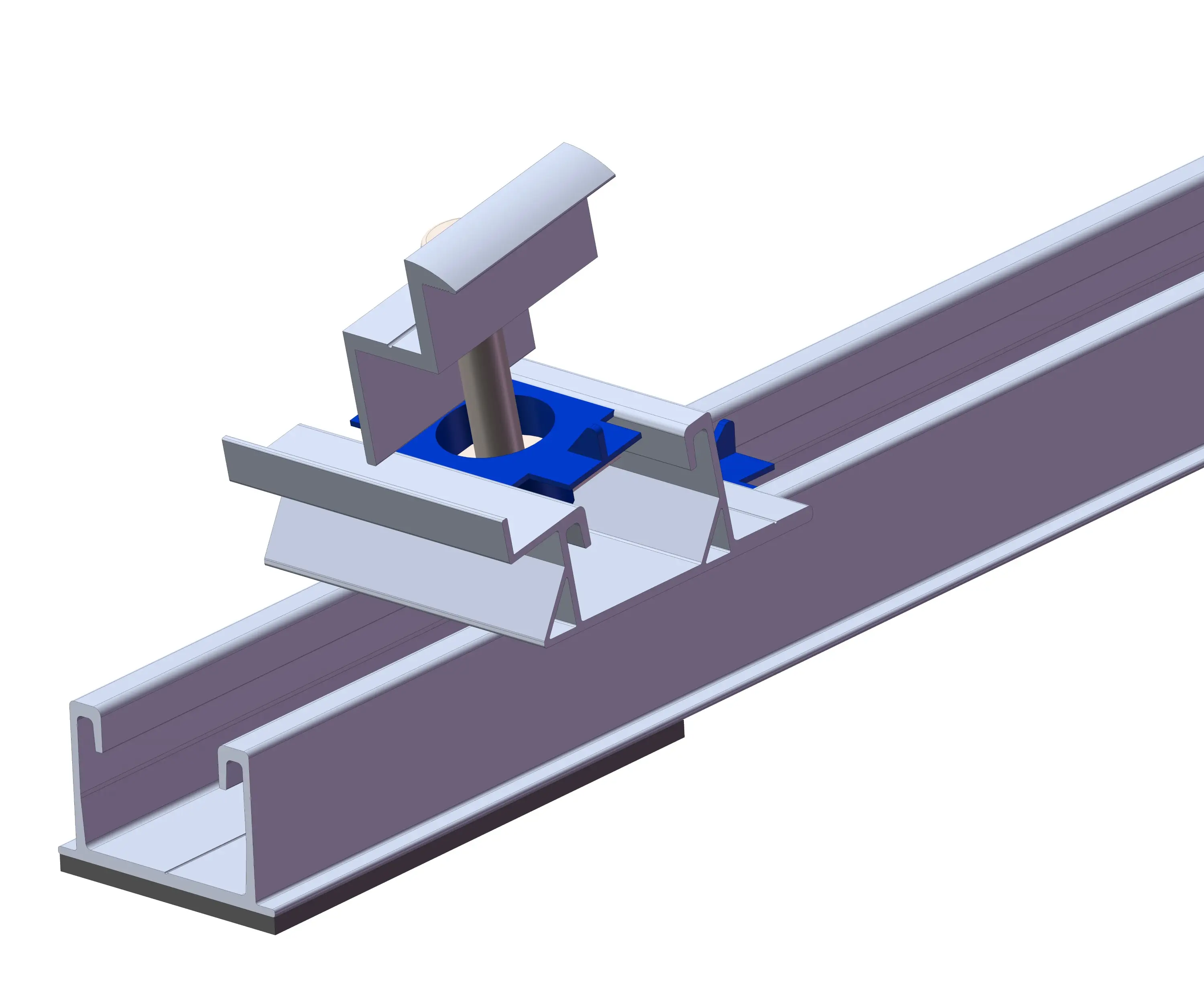 Yuens Oem Beste Prijs Ballastbeugel Zonnepaneel Oost West Flat Rail Dak Montagesysteem Installatie Kit Structuur