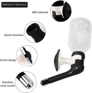 Andiker không nhỏ giọt thân thiện với môi nhựa con chó nước quả chai cho cũi cổ-điều chỉnh chiều cao màu đen - Product Image 3