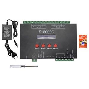 Светодиодный пиксельный контроллер K-8000C Sd-карты контроллер программируемый DMX512 ws2811 RGB RGBW полоска света контроллер - Product Image 1