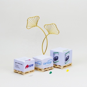 Bloc de notas adhesivas de cubo personalizado 500, Bloc de notas autoadhesivo con bloque de paleta de madera, Bloc de notas adhesivas - Product Image 1