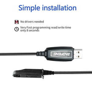 Cavo di programmazione USB UV-9R PLUS PRO A58 Walkie Talkie Data Kabel Program cavo T9 Aprs Software di programmazione Baofeng H530 - Product Image 3