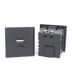 Toma de corriente con USB tipo C, enchufe de conexión a internet QC de carga rápida 2.5A 3.5A, conector tipo C para servidores PDU UPS - Product Image 1