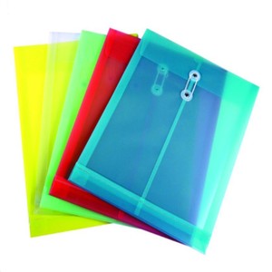 Kunststoff umschläge mit Knopf-und Schnur verschluss Erweiterbare Poly-String-Umschläge Kunststoff-Dokumenten umschlag - Product Image 1