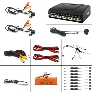 12V dört adım Step park sensörü sistemi insan sesli Alarm dikiz kamera 8 sensörler otomatik beyaz Video araba sensörü park - Product Image 6