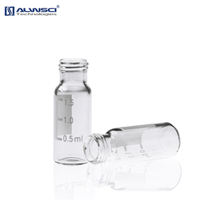 ALWSCI2mL透明ガラス12x32mmフラットベース9-425ラベル付きネジ山バイアル。 - Product Image 2