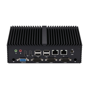 Qotom Q10922XPGV Quad Core Mini Computadora N100 Dual Lan 5COM 2PS2 VGA GPIO 2HD Video DDR5 Industrial Fanless Mini PC - Product Image 1