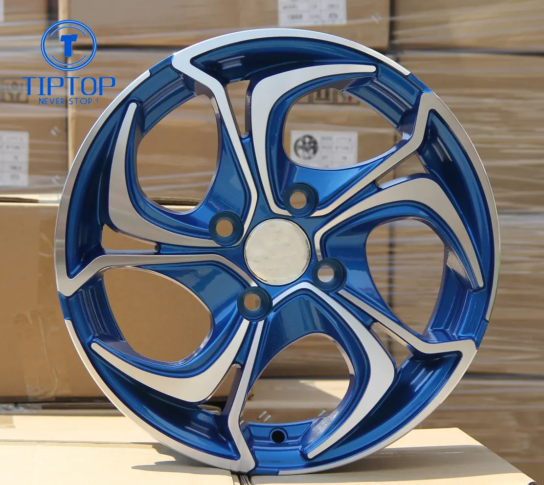 14 15 16 pulgadas rueda de aleación con PCD 100-114,3 tuning Wheels Blue machine face 2023 diseño de gran oferta