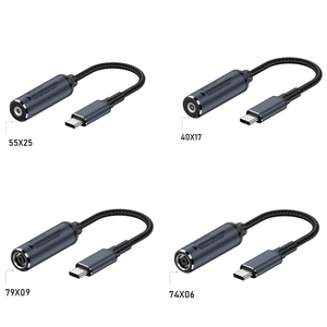 Cable adaptador de tipo C a CC, 100W, variedad múltiple, puerto de entrada diferente, 17CM, 7909, 6037, 4017, 5521, Cable de conversión de transferencia rápida