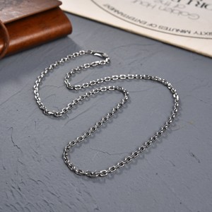 タイシルバーヴィンテージメンズ3mm鎖骨チェーンメンズネックレスジュエリー用925スターリングシルバーチェーンネックレス - Product Image 5