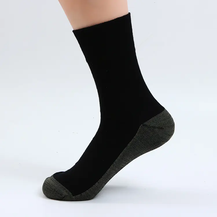 Chaussettes OEM pour hommes en fibre de cuivre antibactériennes personnalisées en fibre de bambou