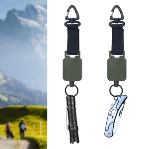 ตัวยึดป้ายเหล็กพร้อมรีล Carabinine Reel ตะขอรูปตัว D แบบยืดได้อเนกประสงค์ทำจากโลหะทนทานทนทาน - Product Image 5