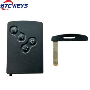 กล่องกุญแจรีโมทสมาร์ทการ์ด4ปุ่มพร้อมใบมีดฉุกเฉินสำหรับ R-enault Megane KEY - Product Image 5