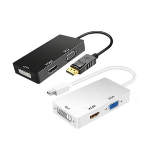 Cable mini DP a DVI HDMI VGA onverter, soporte 4K 1080P Tree en uno - Product Image 1