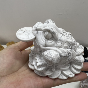ธรรมชาติคริสตัล Toad แกะสลักหัตถกรรมเงินการทําสมาธิตะหยกสีเหลือง Rose ควอตซ์ควัน - Product Image 2