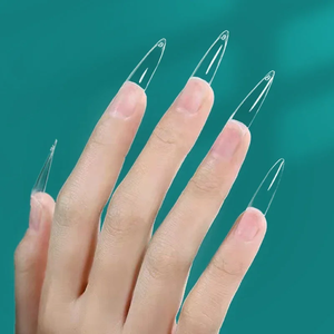 Nailpop C eğrisi tırnak ipuçları tabut yarım kapak yanlış akrilik çivi Stiletto kare basın çivi aksesuarları araçları üzerinde 120 adet - Product Image 6