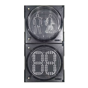 2025 nuovo Design a doppio colore semaforo pedonale 300mm <span class=keywords><strong>LED</strong></span> conto alla rovescia durevole materiale per PC colori rosso e verde