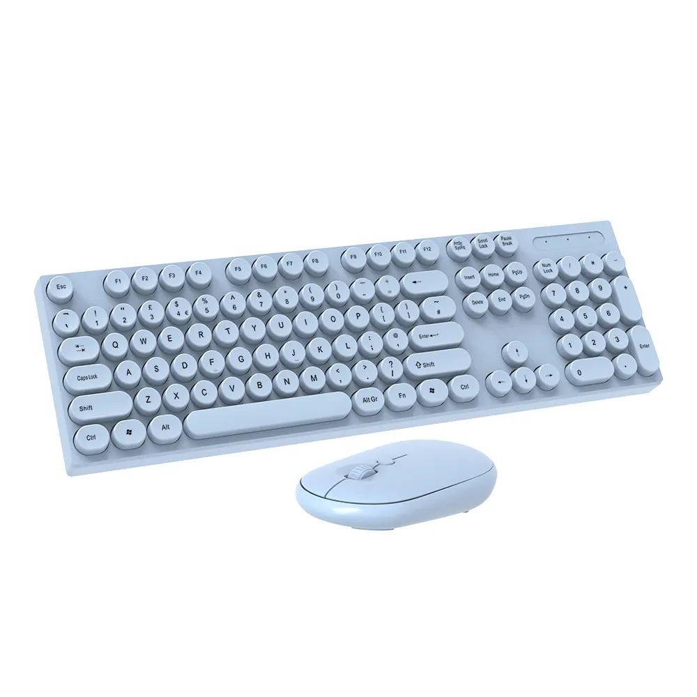 Hot vendendo escritório terno computador 2.4g teclado sem fio e mouse combo