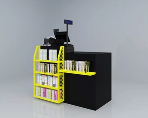 超市钢材收银台Pos收银台订制化妆品店订做支票柜台 - Product Image 3
