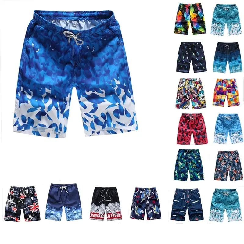 Shorts solto masculino de secagem rápida, verão respirável, plus size, várias cores