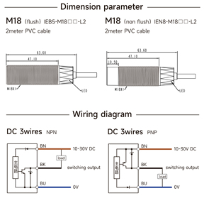 safety m18 series pnp 12v dclong distance inductive <strong>proximity</strong> <strong>sensor</strong> sensing distance 12 mm switch type <strong>sensor</strong> <strong>proximity</strong> switch - Product Image 5