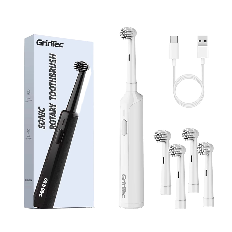 White with 4 brush heads