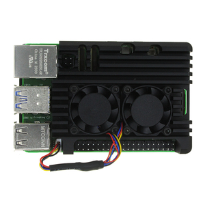 Ahududu Pi 5 çift fan soğutma kabuk ahududu Pi 5 için alüminyum alaşımlı Metal ısı iletimi koruyucu kabuk kutusu - Product Image 5