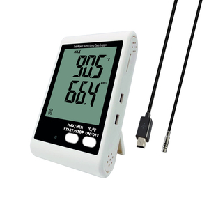 DWL-20E <strong>External</strong> Probe Large LCD <strong>Temperature</strong> and Humidity <strong>Sensor</strong> Thermometer with Sound and Light Alarm <strong>Data</strong> <strong>Logger</strong> for Storage - Product Image 2