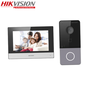 Hikvision <strong>IP</strong> <strong>Video</strong> <strong>Intercom</strong> Kit DS-KIS603-P(C) 7-inch Colorful TFT Screen Capacitive Touch IP65 <strong>TCP</strong>/<strong>IP</strong> Two-way Audio H.264 2MP