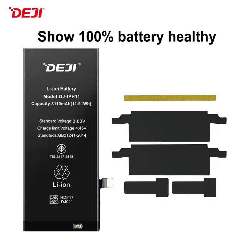 DEJI Neues Update 100 % Gesundheit Pop-up kostenlose Batterie für iPhone 11