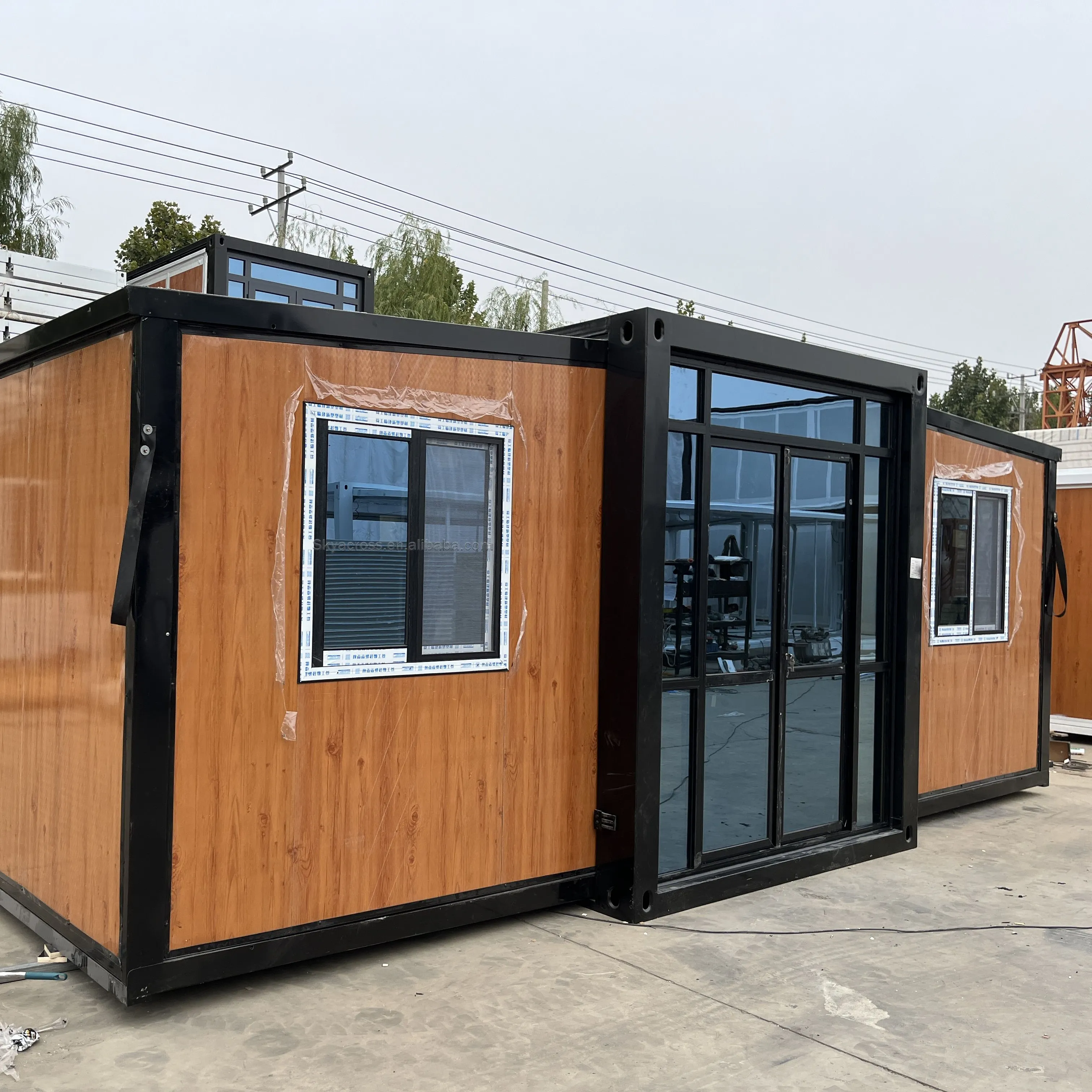 Trung Quốc nhà tiền chế biệt thự prefab nhà hiện đại sang trọng container nhà 20 ft mở rộng 40ft phòng tập thể dục container